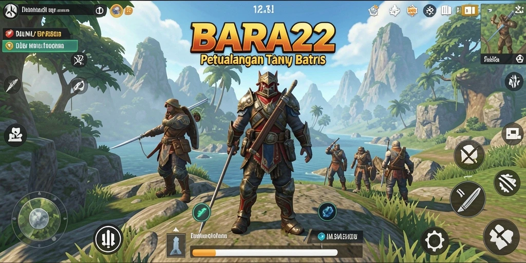 Tampilan gameplay BARA22 yang memukau dalam dunia terbuka.