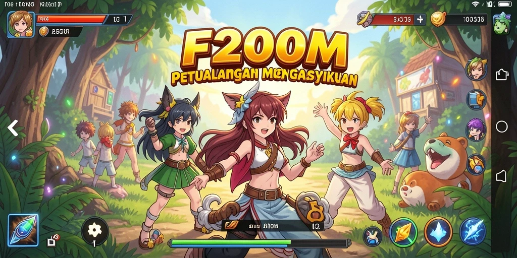 Tampilan gameplay seru dengan karakter anime yang memukau.