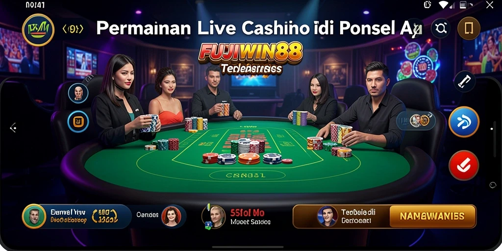 Tampilan menarik dari gameplay Live Casino di FUJIWIN88.